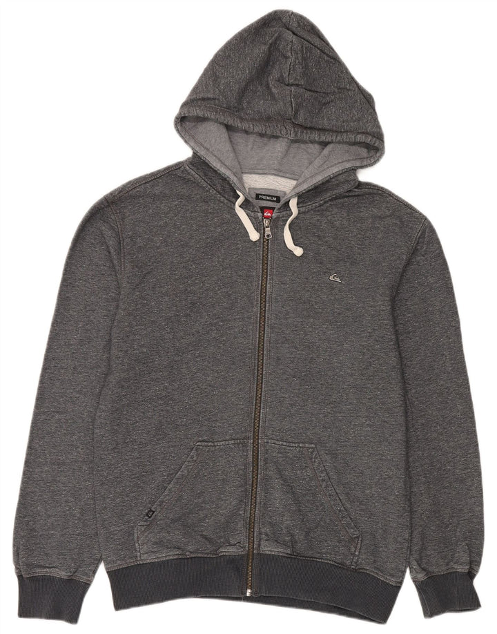 Męski sweter z kapturem i zamkiem błyskawicznym Quiksilver, średnioszary, bawełniany