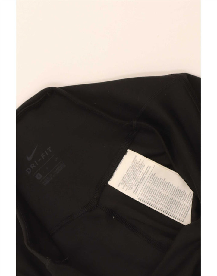 Damskie legginsy Nike Dri Fit Capri UK 10, małe, czarne, poliestrowe