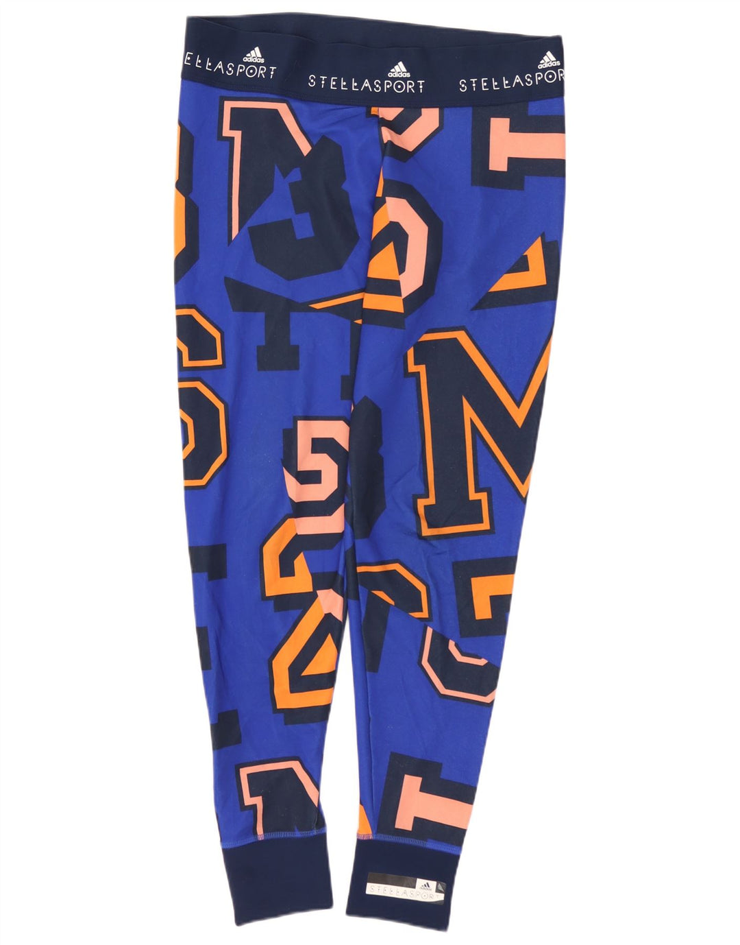 Damskie legginsy ADIDAS Climalite Graphic UK 14, średni niebieski, poliester