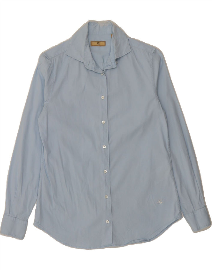 FAY Womens Shirt IT 42 Medium Blue Cotton Vintage Fay and Second-Hand Fay from Messina Hembry 