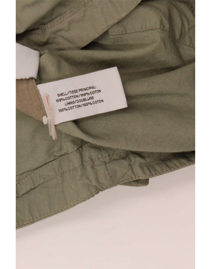 Damska kurtka parka z kapturem Superdry UK 12, średnia bawełna khaki