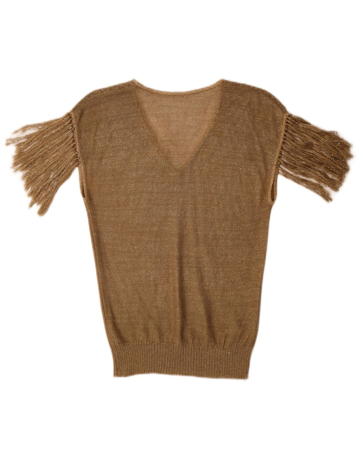 Bluzka damska Vintage Top UK 10 Small Gold
