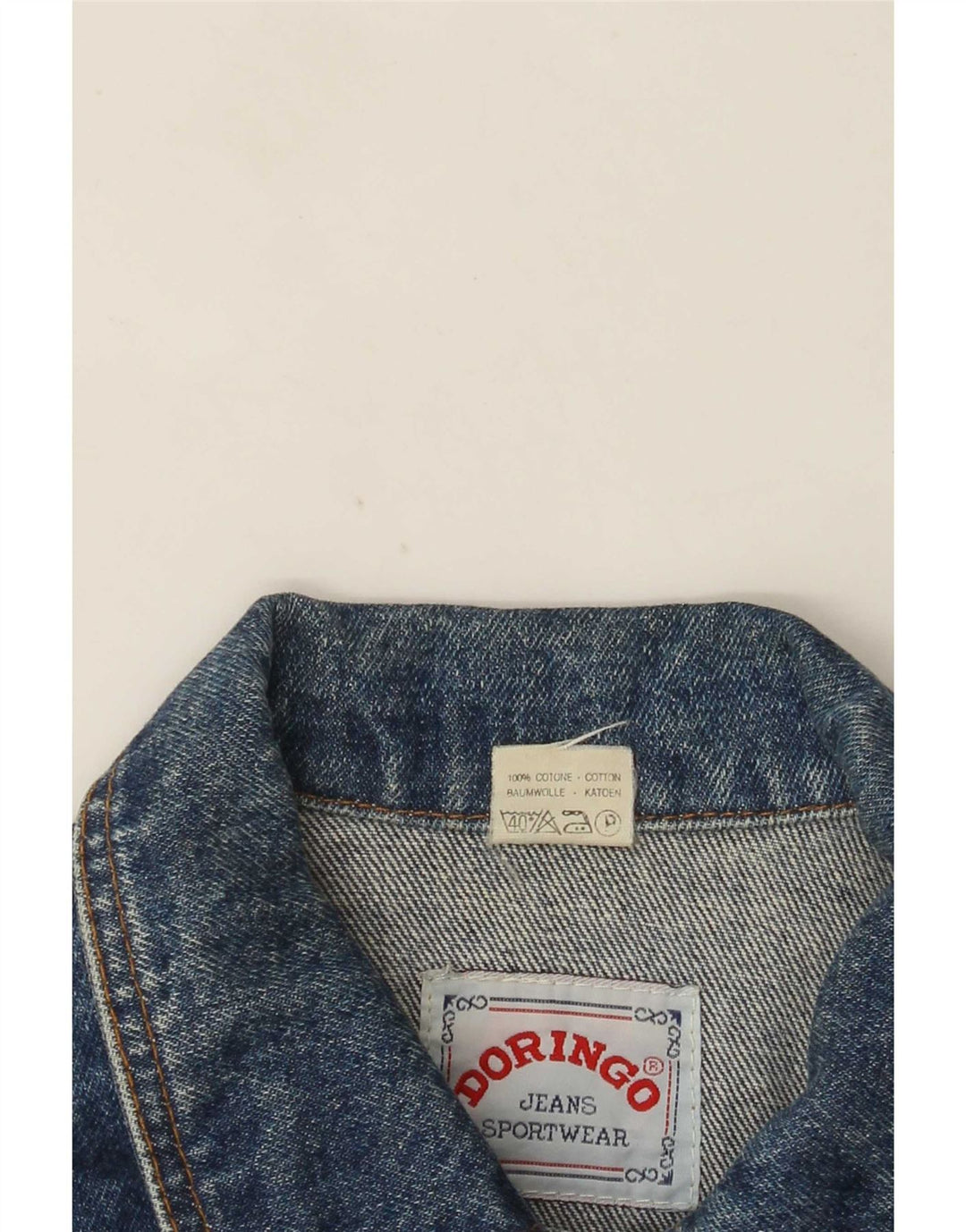 Damska kurtka dżinsowa Doringo Crop UK 10 Small Blue Cotton