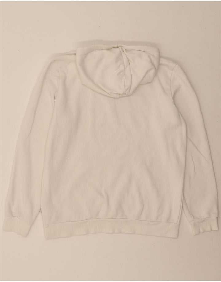 PUMA Mens Graphic Hoodie Jumper Medium White Cotton Vintage Puma and Second-Hand Puma from Messina Hembry 