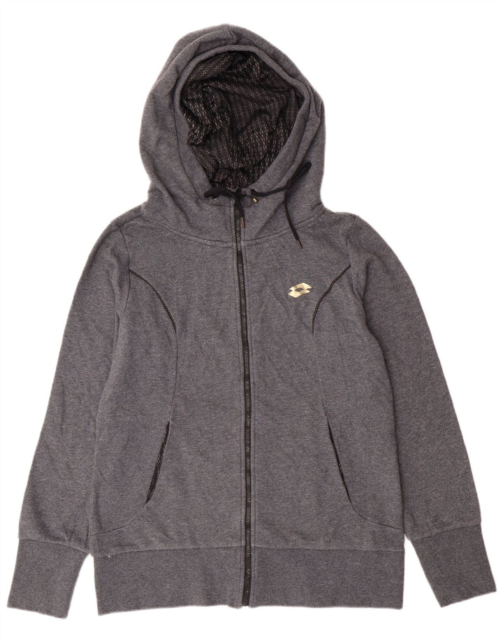 Damski sweter z kapturem i zamkiem LOTTO UK 16, duży, szary