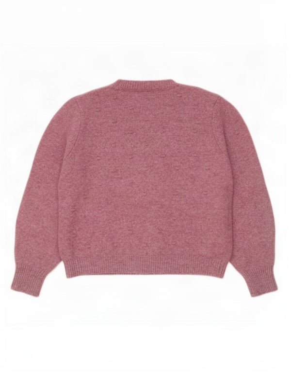 Marks & Spencer Damski sweter z okrągłym dekoltem, UK 16, duży, różowy, nakrapiany