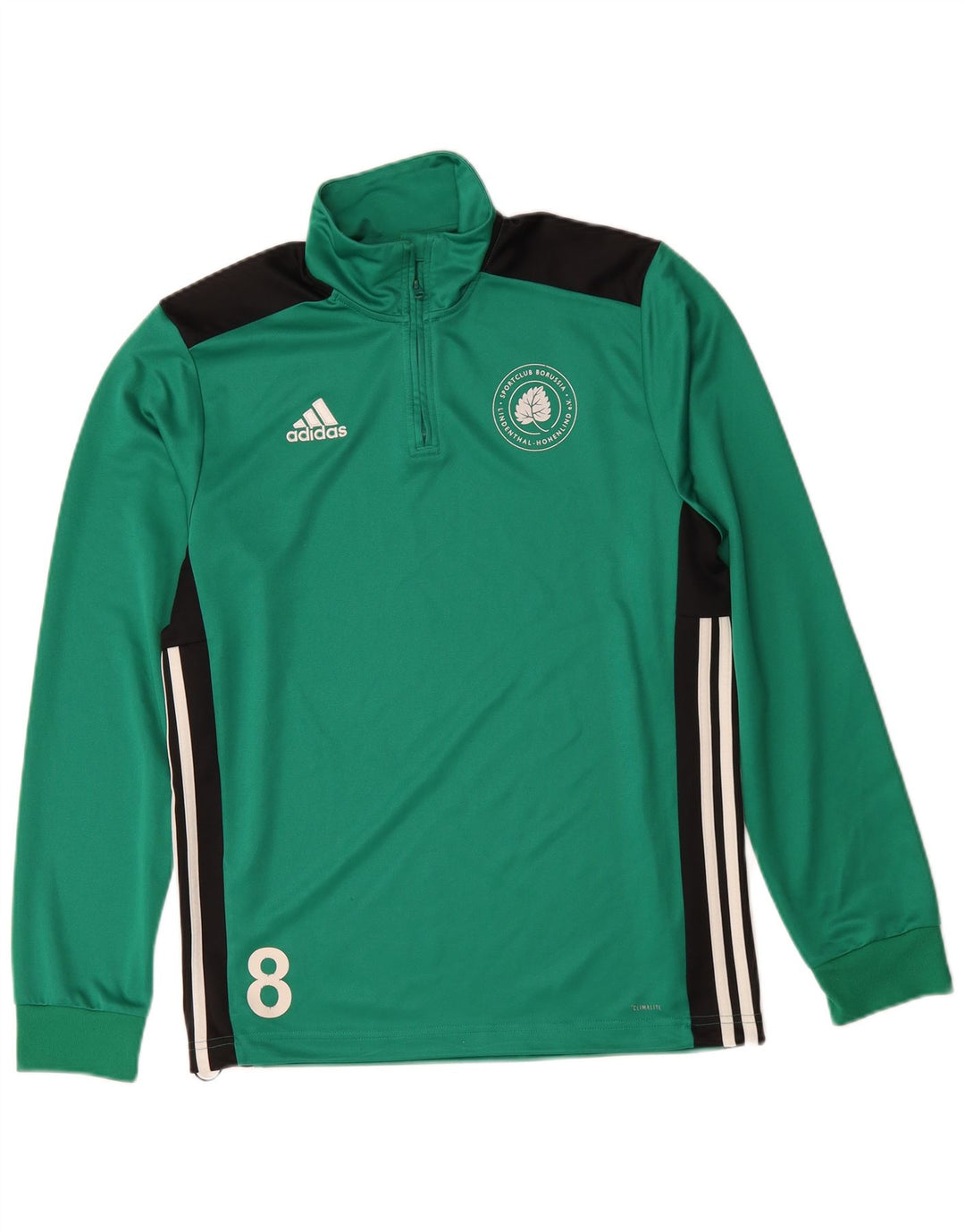 ADIDAS Mens Borussia Pullover Tracksuit Top Medium Green Colourblock