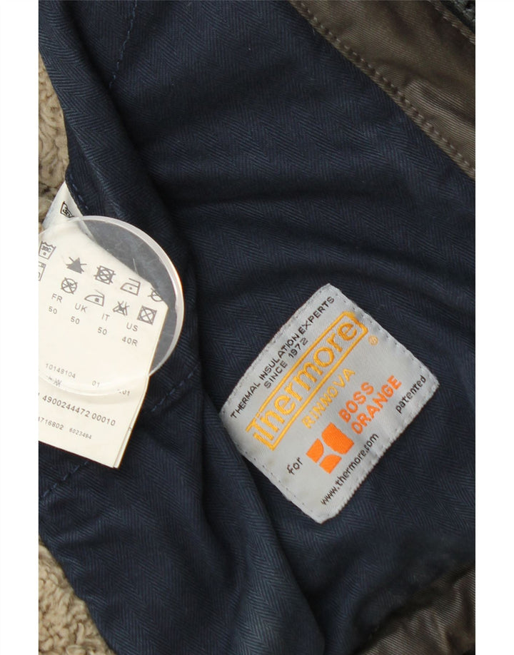 Męska kurtka wojskowa HUGO BOSS IT 50, duża, brązowa, bawełniana