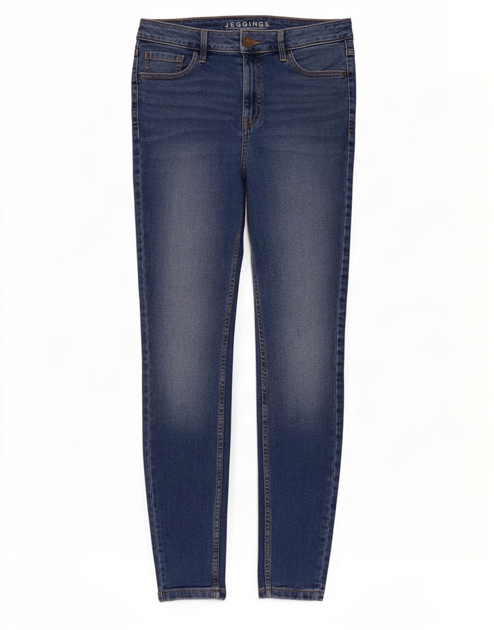 Marks & Spencer Damskie jeansy Jegging UK 12 Medium W30 L30 Niebieskie bawełniane