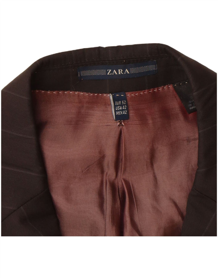 Zara Męska marynarka zapinana na 2 guziki EU 52, duża, wełniana w czarne paski