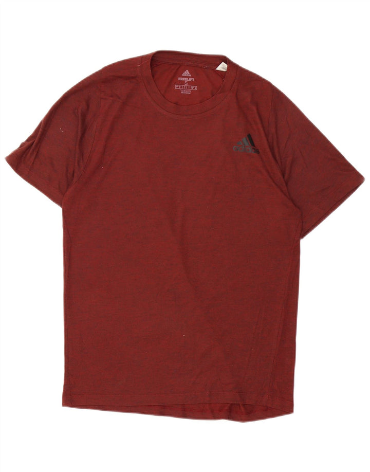 Adidas Męski T-shirt Climalite Top Mały Brązowy Nakrapiany