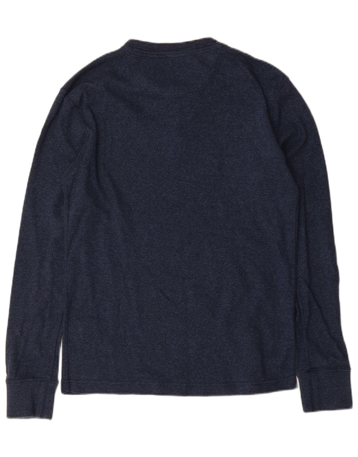 Męski top Superdry z długim rękawem, średni granatowy, bawełniany