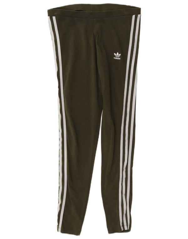 Legginsy damskie Adidas UK 14, średnia bawełna khaki
