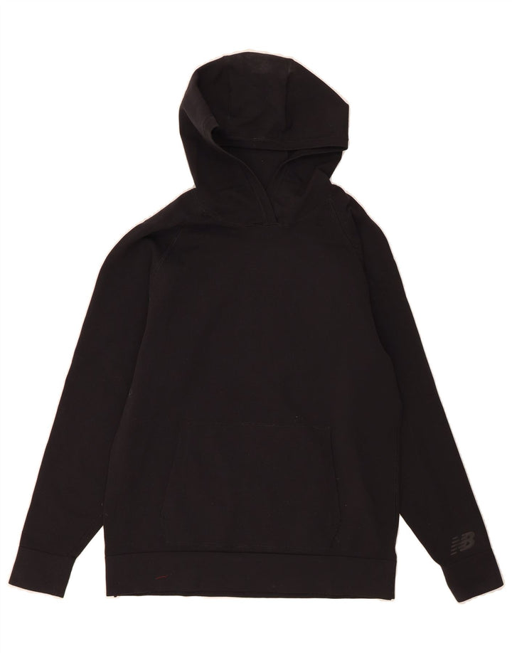 NEW BALANCE Mens Hoodie Jumper Small Black Nylon Vintage New Balance and Second-Hand New Balance from Messina Hembry 