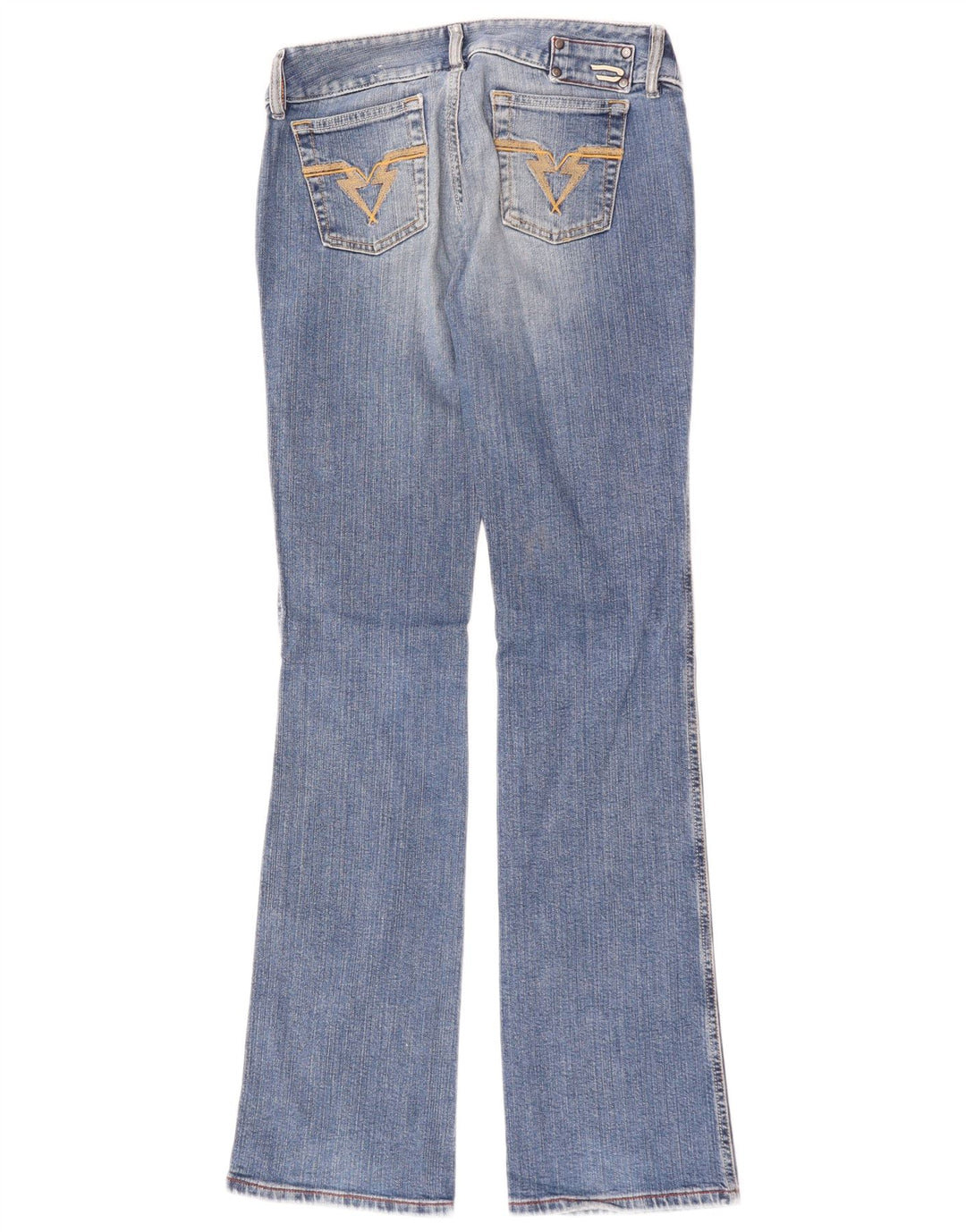 Damskie jeansy Bootcut Diesel z niską talią W28 L33, niebieska bawełna