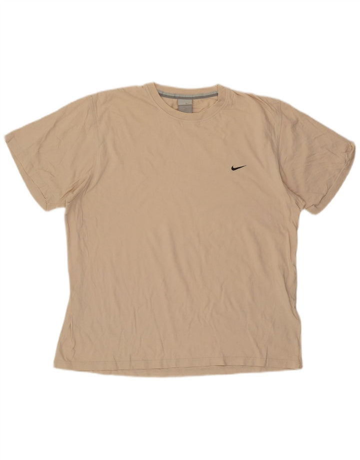 T-shirt męski Nike Top UK 42/44, duży, beżowy, bawełniany