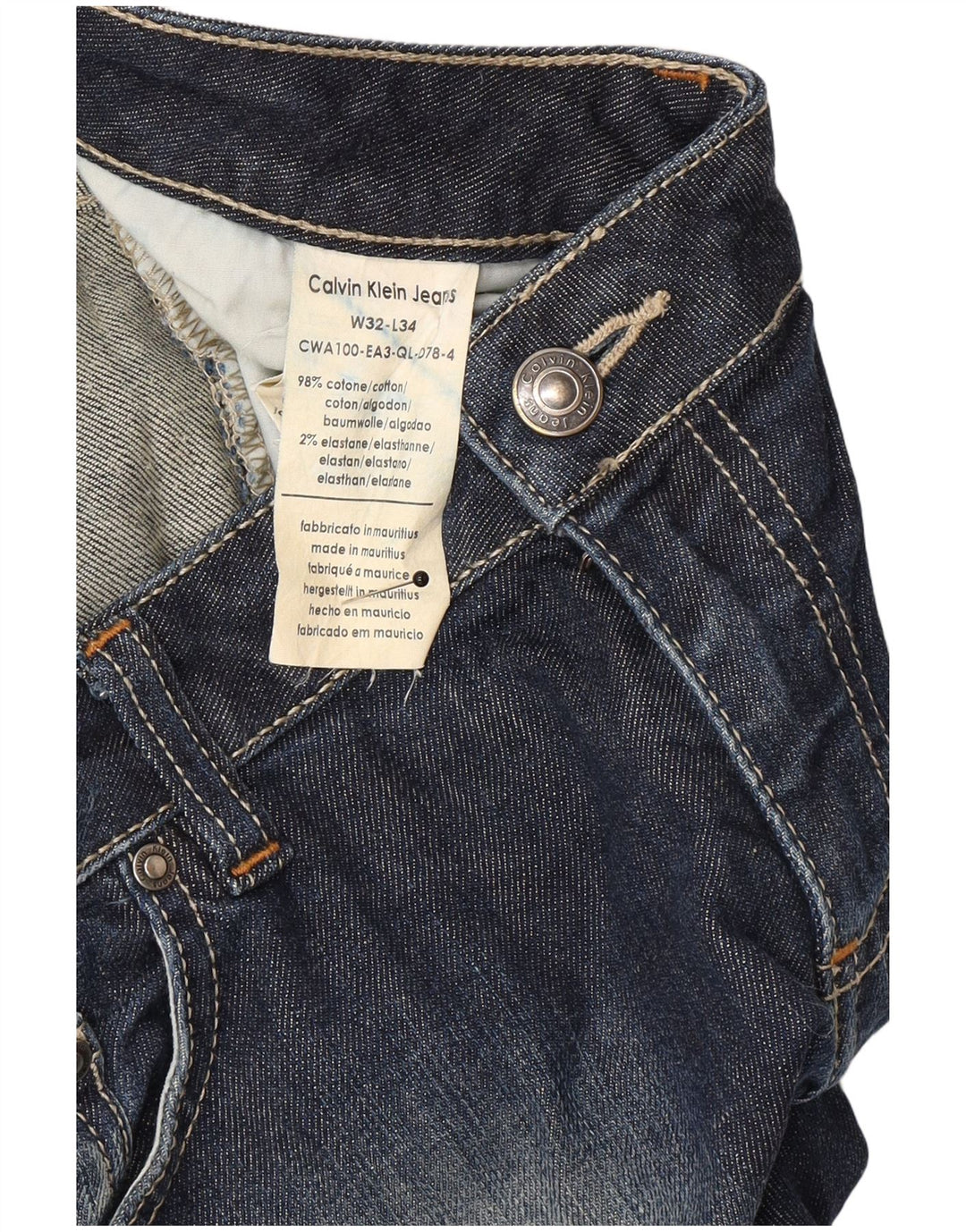 Damskie jeansy Bootcut Calvin Klein W32 L34 Granatowe, bawełniane