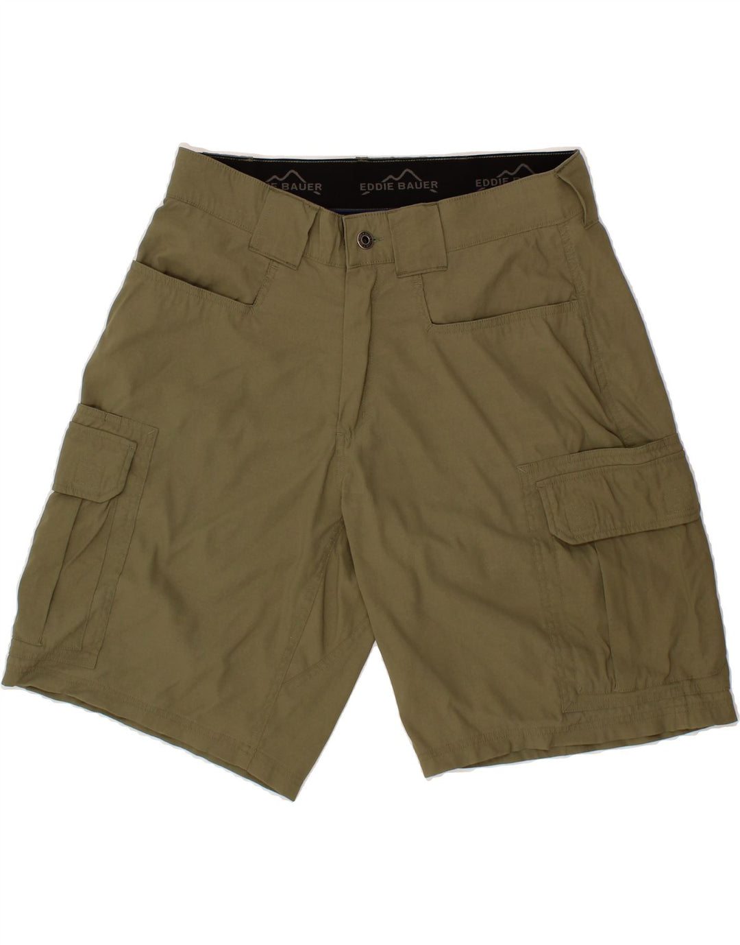 EDDIE BAUER Mens Cargo Shorts W32 Medium Khaki Nylon Vintage Eddie Bauer and Second-Hand Eddie Bauer from Messina Hembry 