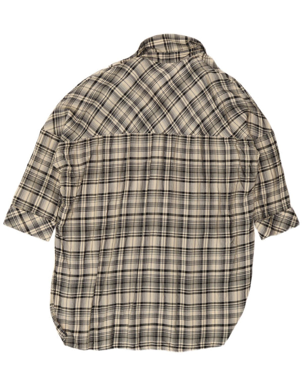 Damska tunika oversize z rękawem 3/4 Zara UK 14, średnia czarna krata