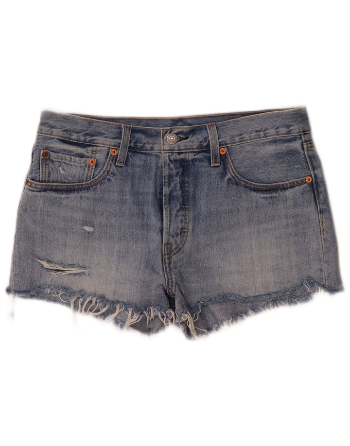Damskie spodenki jeansowe Levi's 501 w trudnej sytuacji W31 Średnioniebieskie bawełniane