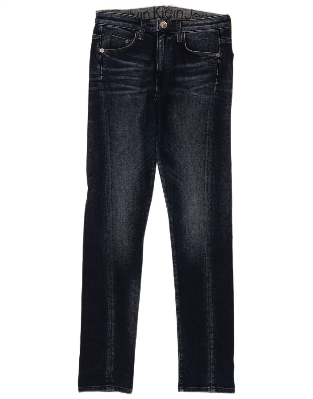 Damskie jeansy Calvin Klein Slim W29 L30 Granatowe, bawełniane