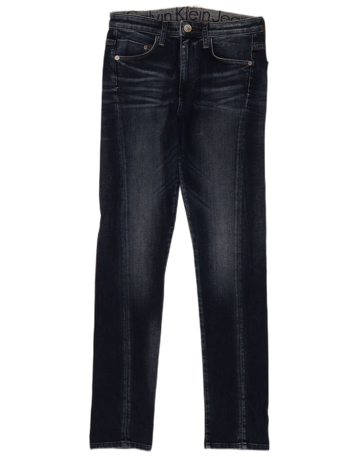 Damskie jeansy Calvin Klein Slim W29 L30 Granatowe, bawełniane