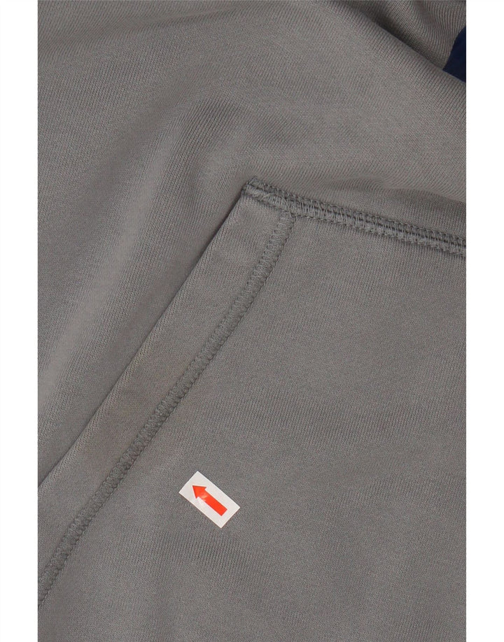 Męski sweter z kapturem NIKE z grafiką, duży, szary, bawełniany