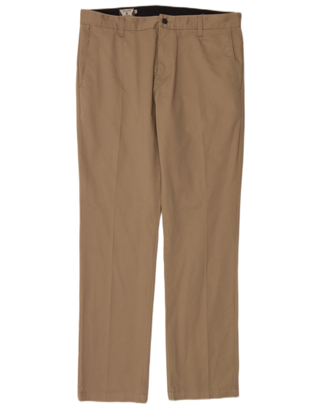 Męskie spodnie typu slim chino Volcom W36 L34 beżowa bawełna