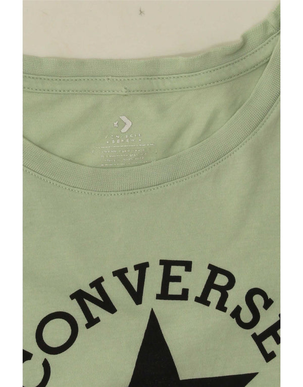 Converse Womens Graphic T-Shirt Top UK 10 Small Green