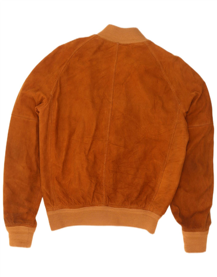 Vintage męska zamszowa kurtka bomber UK 38 średni beż