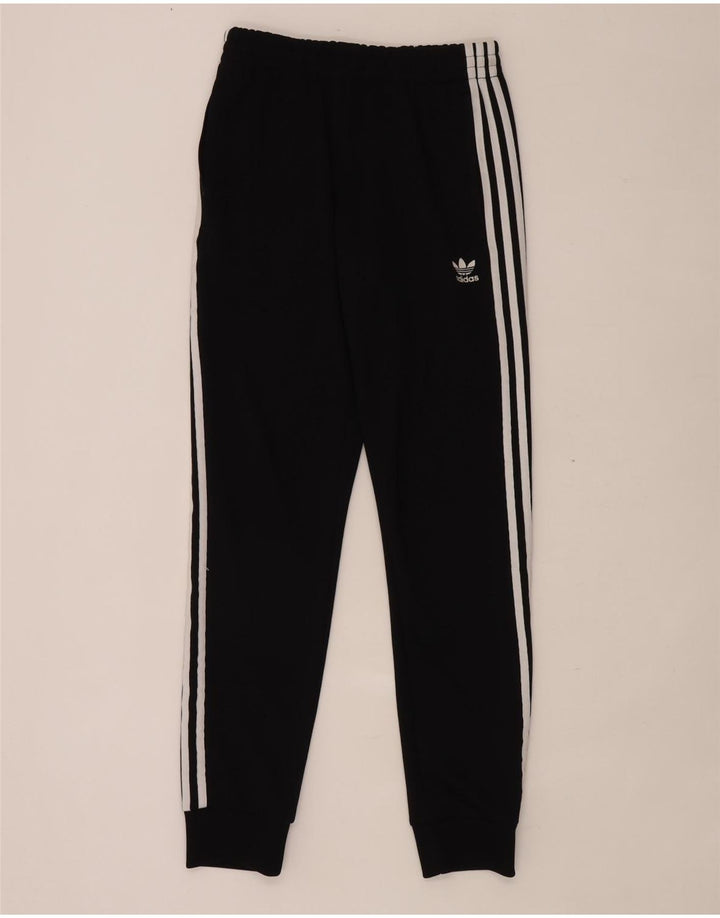 Męskie spodnie dresowe Adidas, małe, czarne, poliestrowe