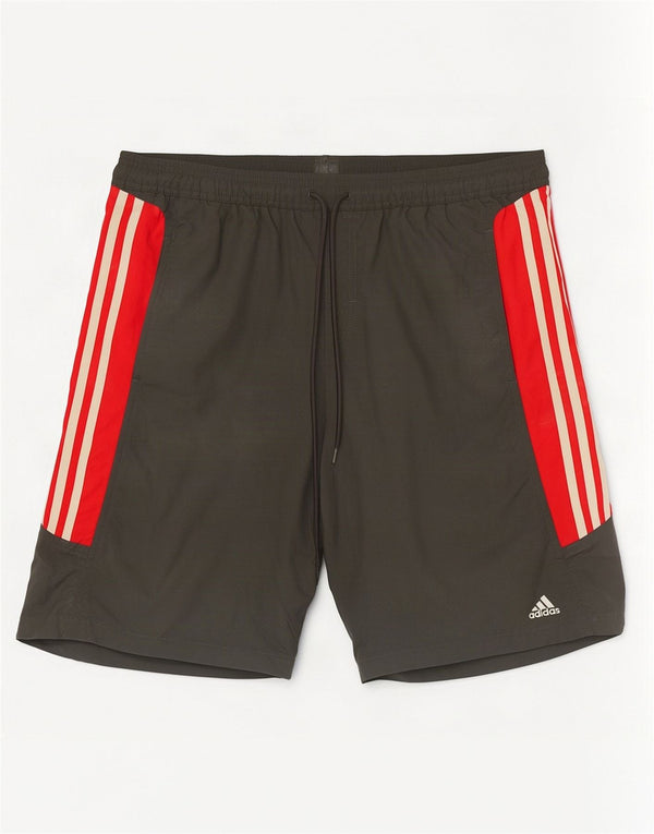 Męskie spodenki kąpielowe Adidas XL Szary poliamid z blokami kolorów