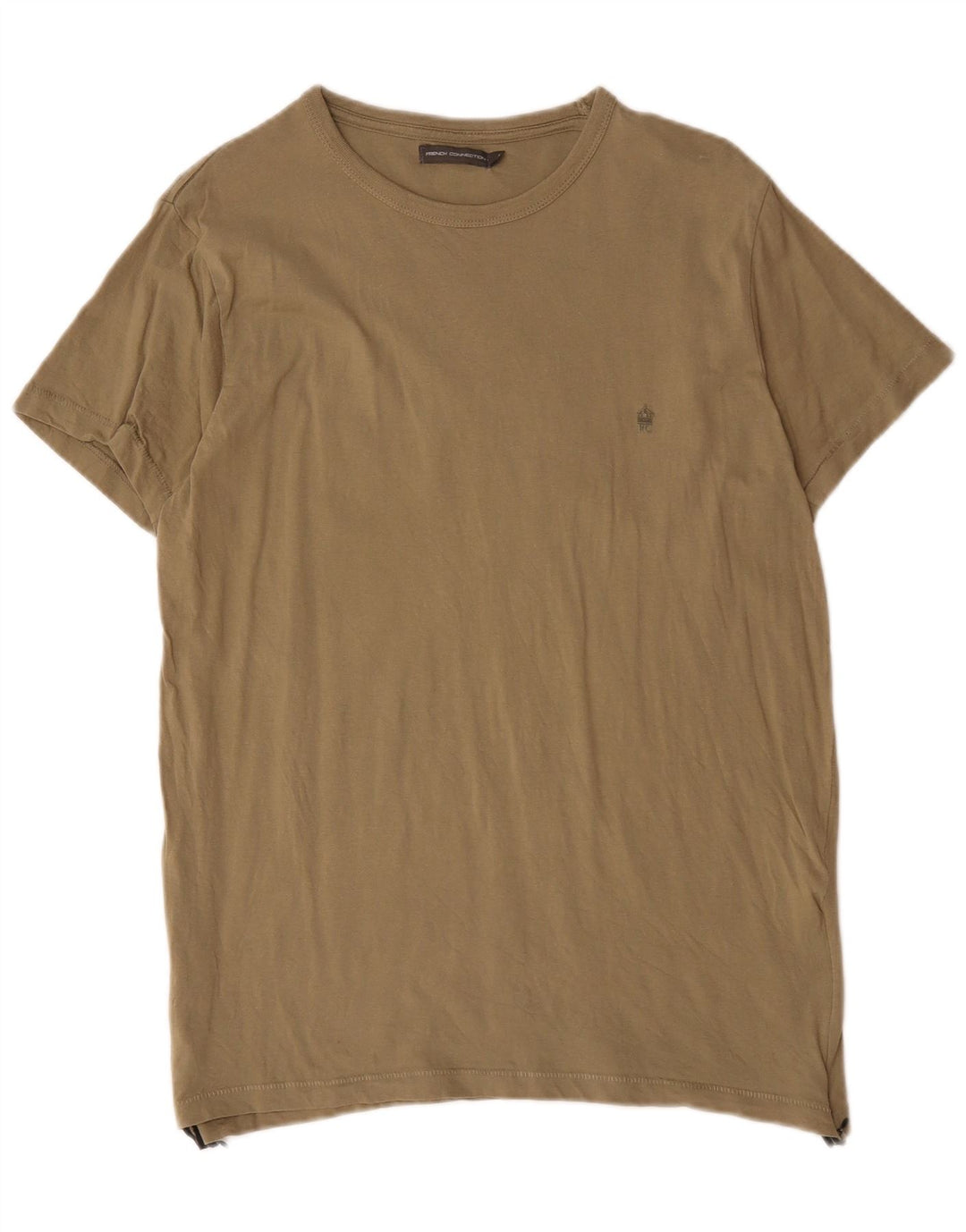 T-shirt męski French Connection, duży, bawełniany khaki