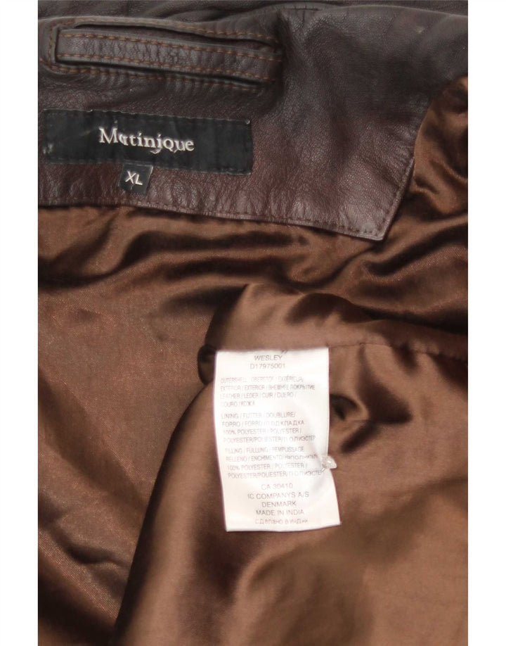 Matinique Kurtka skórzana damska UK 18 XL Brązowa