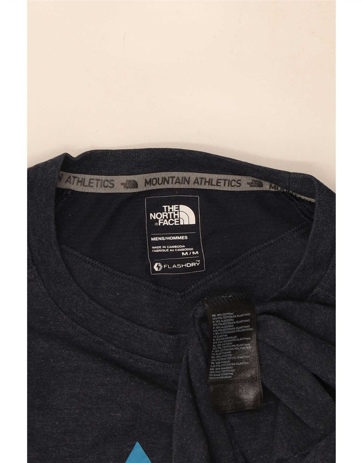 Męski T-shirt z grafiką The North Face, średni, granatowy, bawełniany