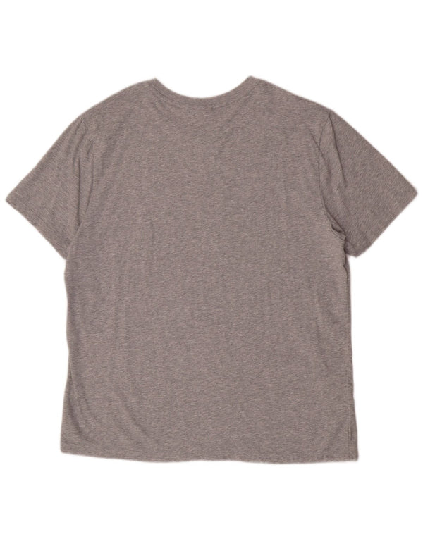 Męski T-shirt z grafiką Fila Top 2XL Szara bawełna w plamki