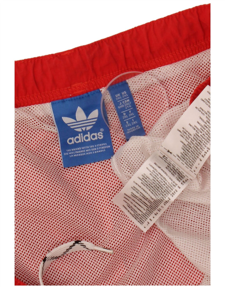 Męskie spodenki kąpielowe Adidas 2XL Czerwony nylon z blokami kolorów
