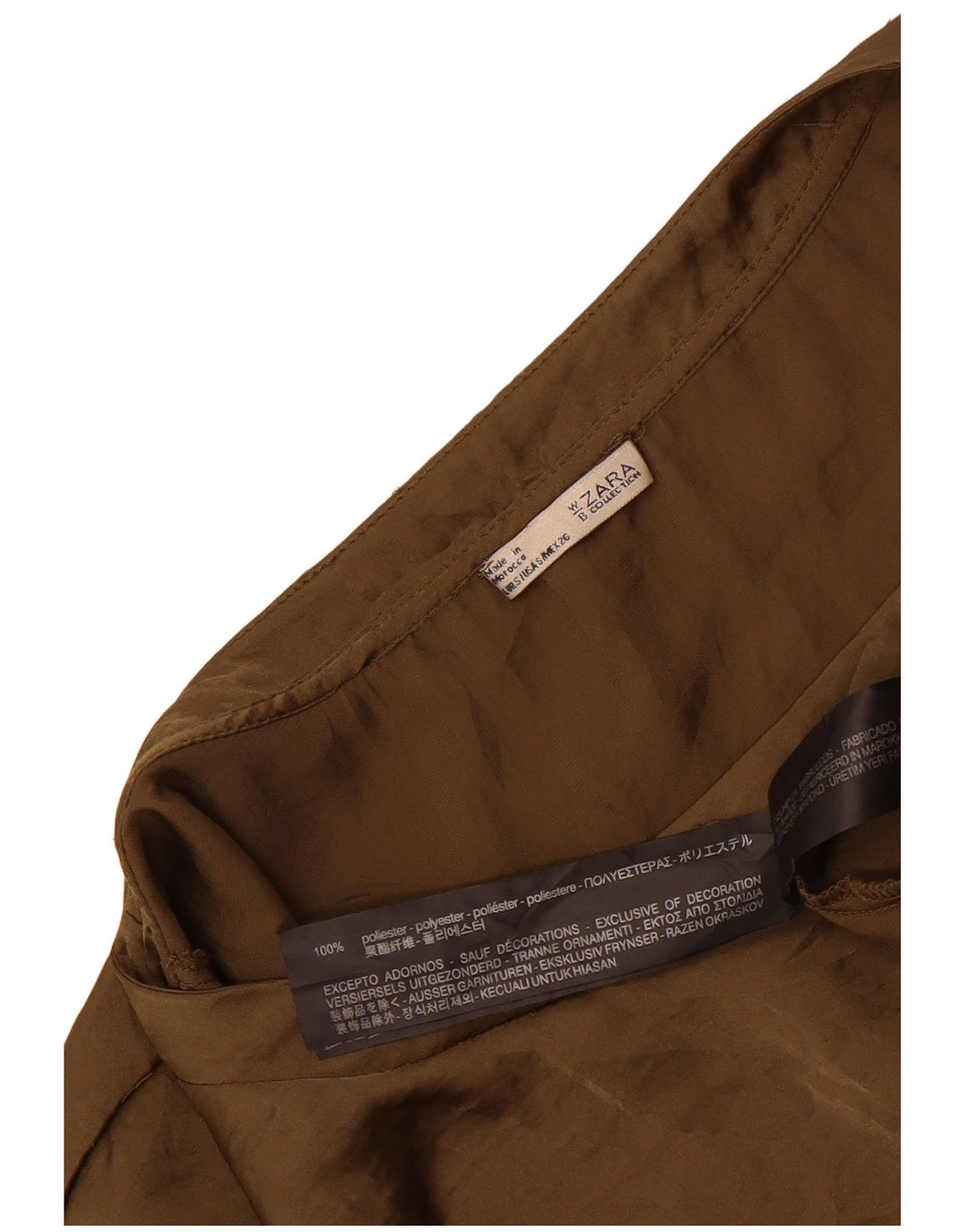 Damska bluzka oversize z długim rękawem Zara UK 10 Small Khaki