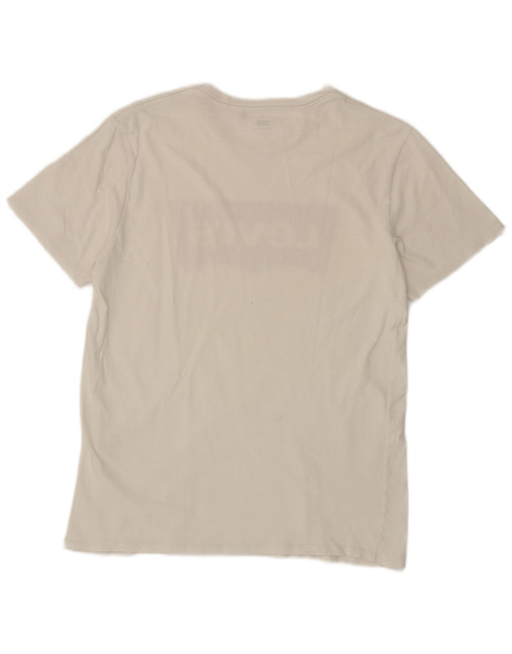 Męski T-shirt z grafiką Levi's, duży, biały