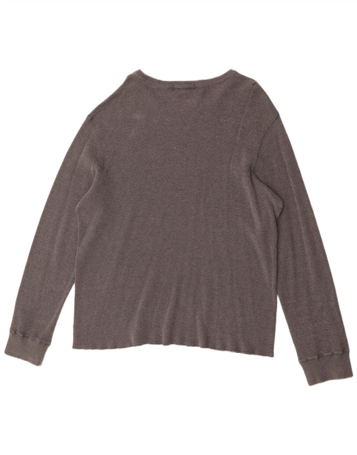 Koszulka męska Polo Ralph Lauren z długim rękawem 2XL, szara bawełna