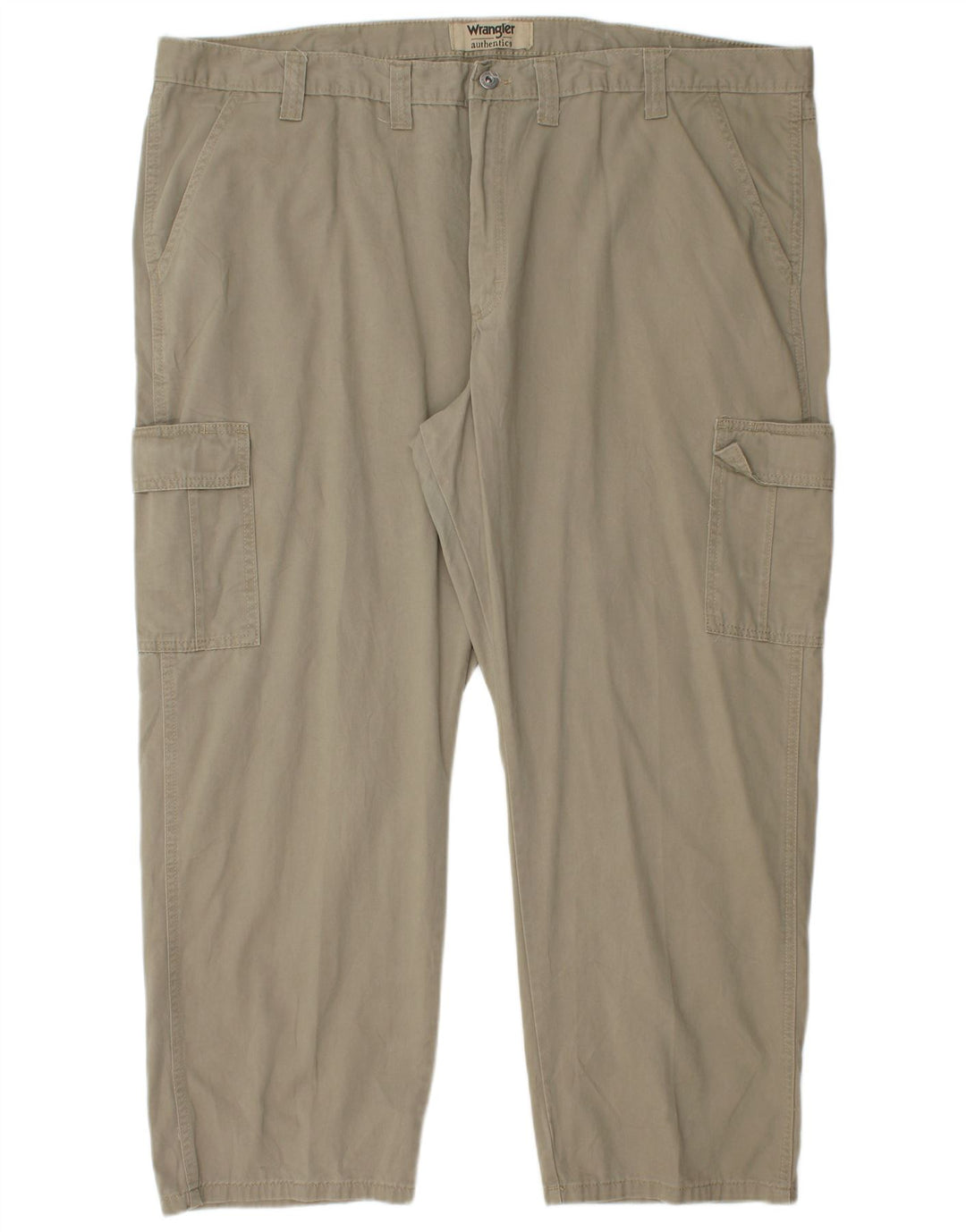 Męskie spodnie cargo WRANGLER Authentic Straight W48 L30, bawełna khaki