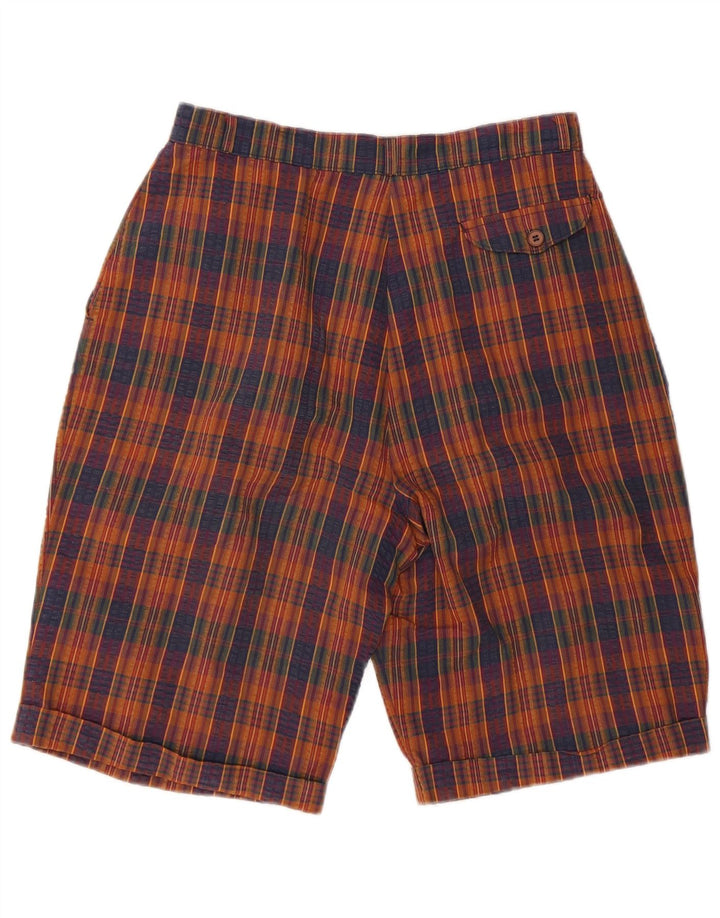 ST. BERNARD Womens Casual Shorts UK 16 Large W32 Multicoloured Plaid