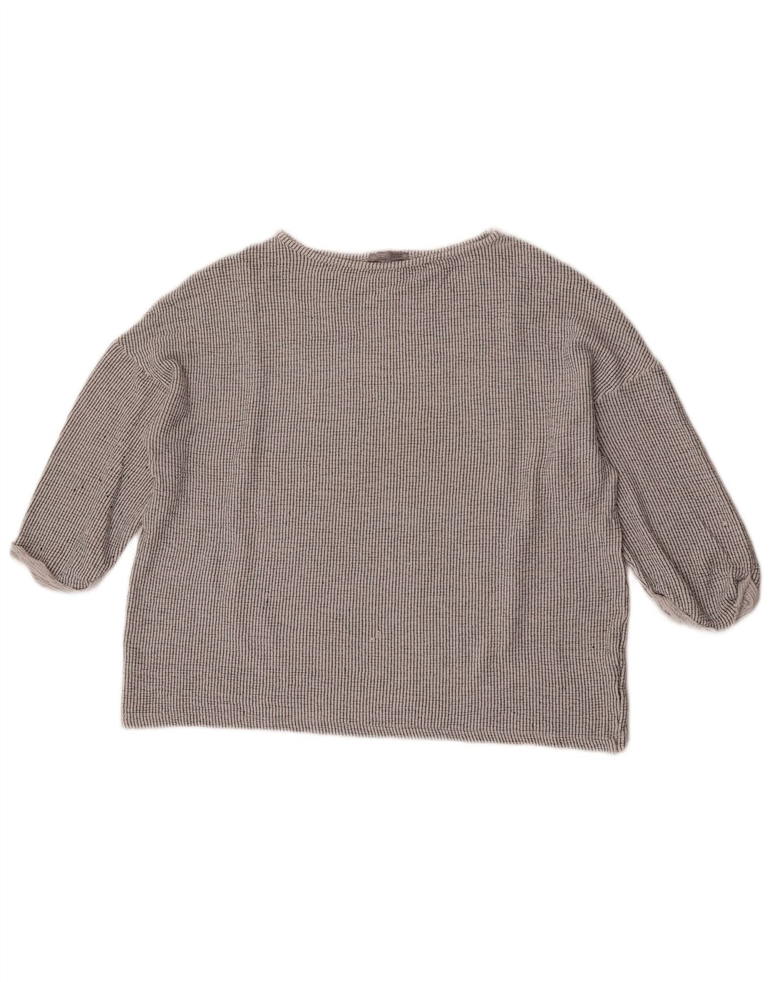 Damska bluzka oversize z rękawem 3/4 Zara UK 14 w średnie szare paski