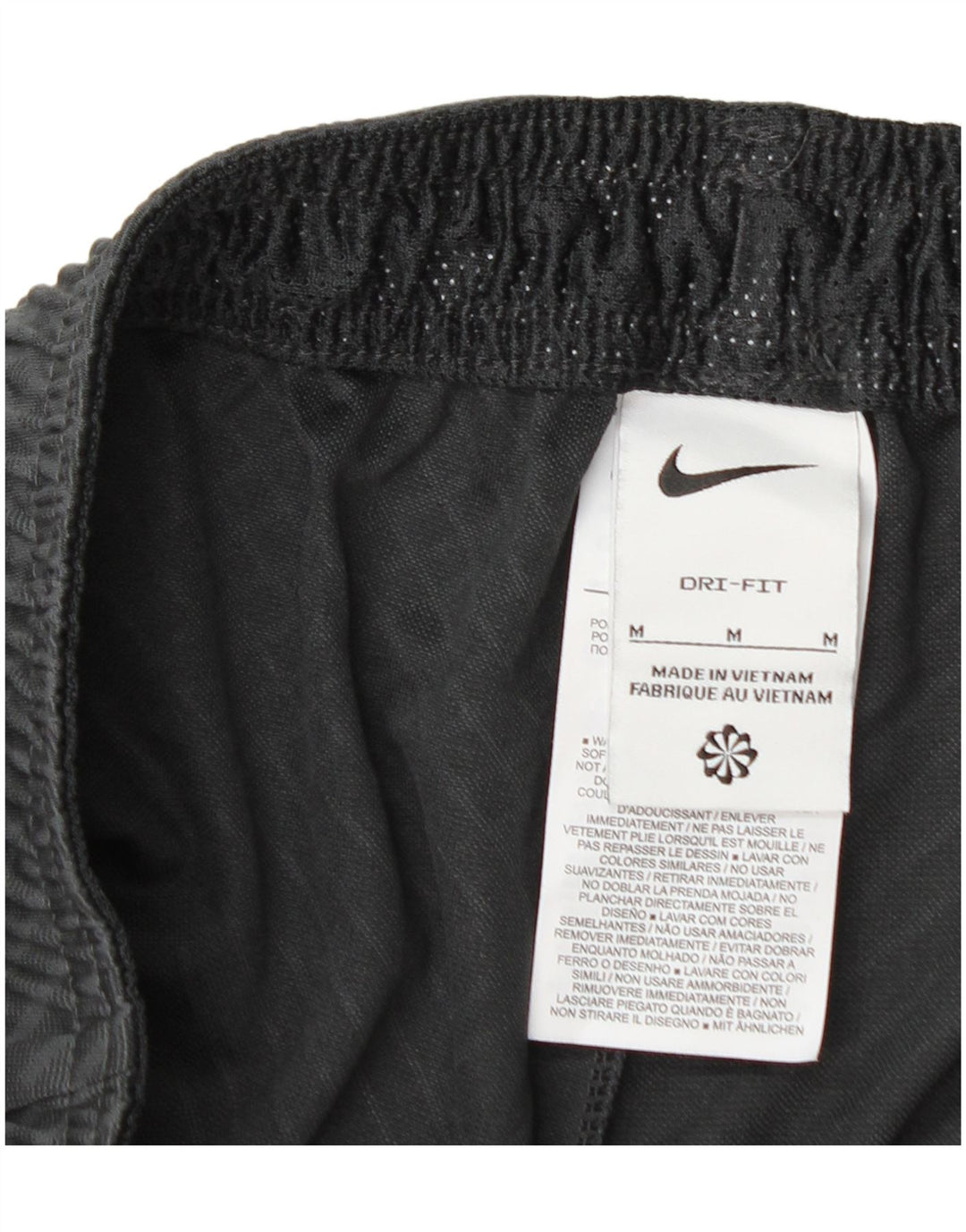 Męskie spodenki sportowe Nike Dri Fit, średni czarny geometryczny poliester
