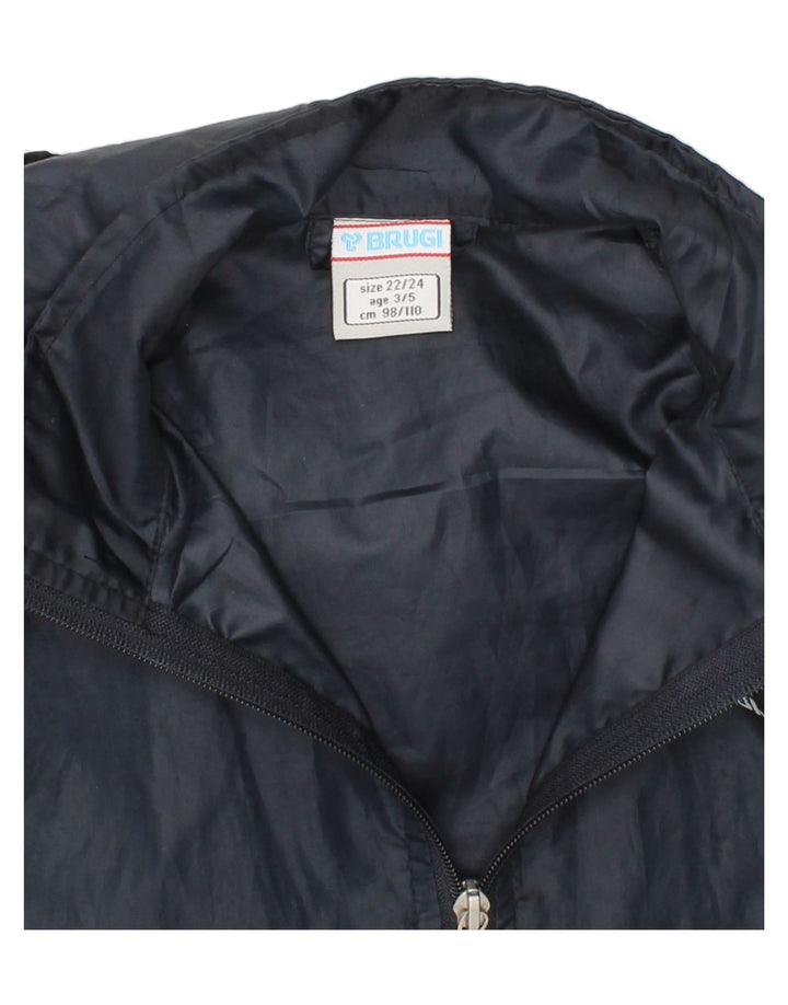 BRUGI Boys Hooded Rain Jacket 3-4 Years Navy Blue Vintage Brugi and Second-Hand Brugi from Messina Hembry 