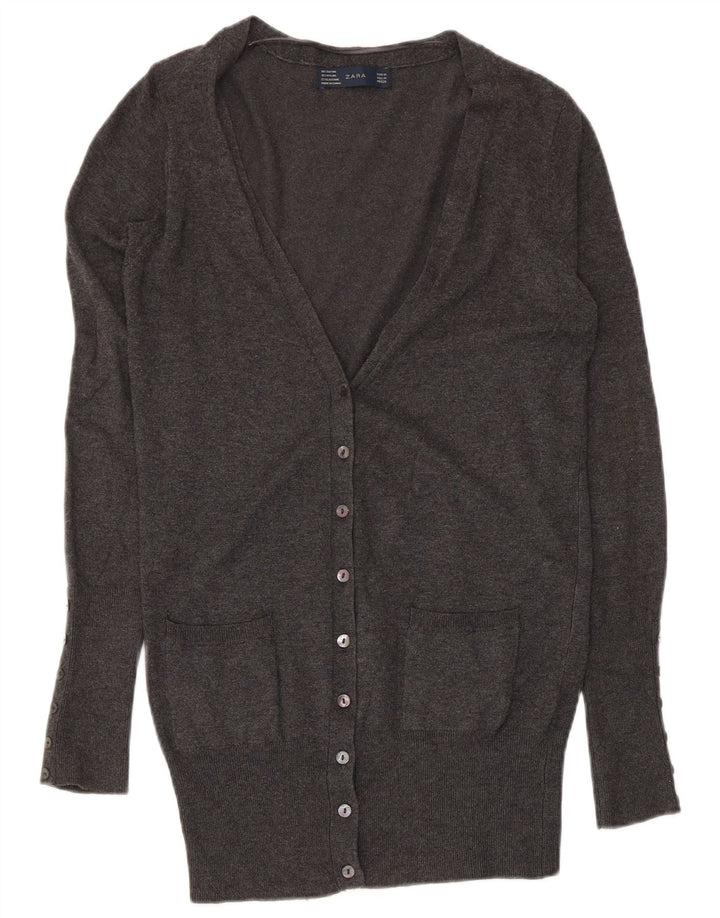 Sweter damski Zara Cardigan UK 12 Średni szary Rayon