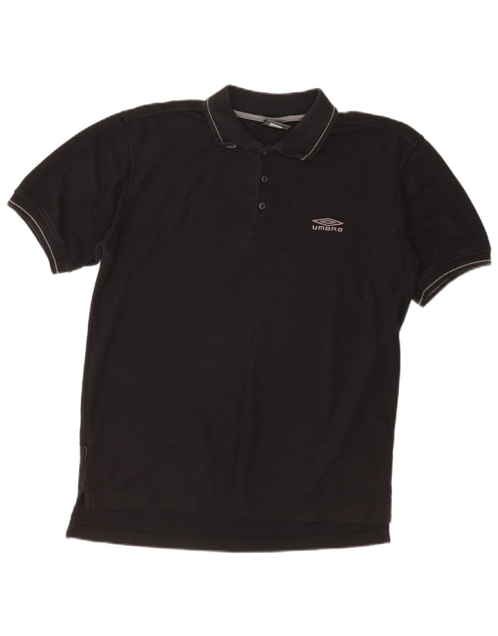 Męska koszulka polo Umbro, średnia czarna, bawełniana