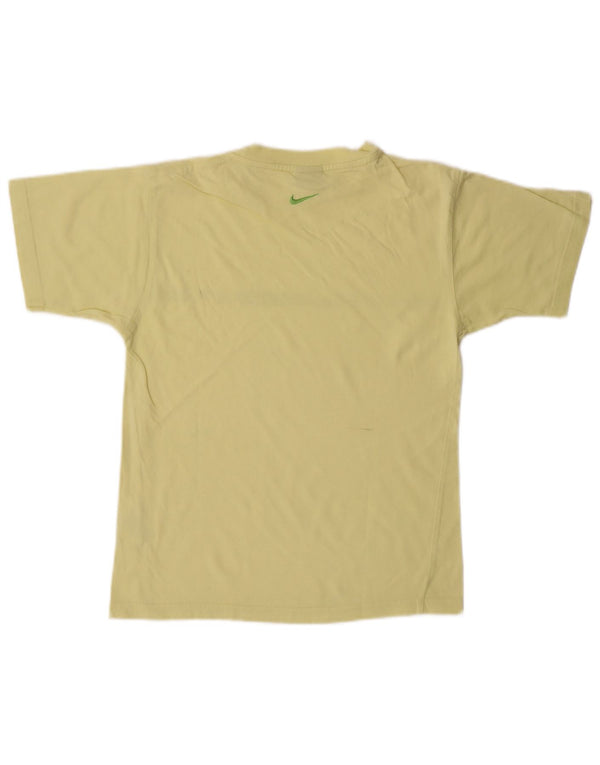 Chłopięcy T-shirt z grafiką Nike, 10-11 lat, średni żółty, bawełniany
