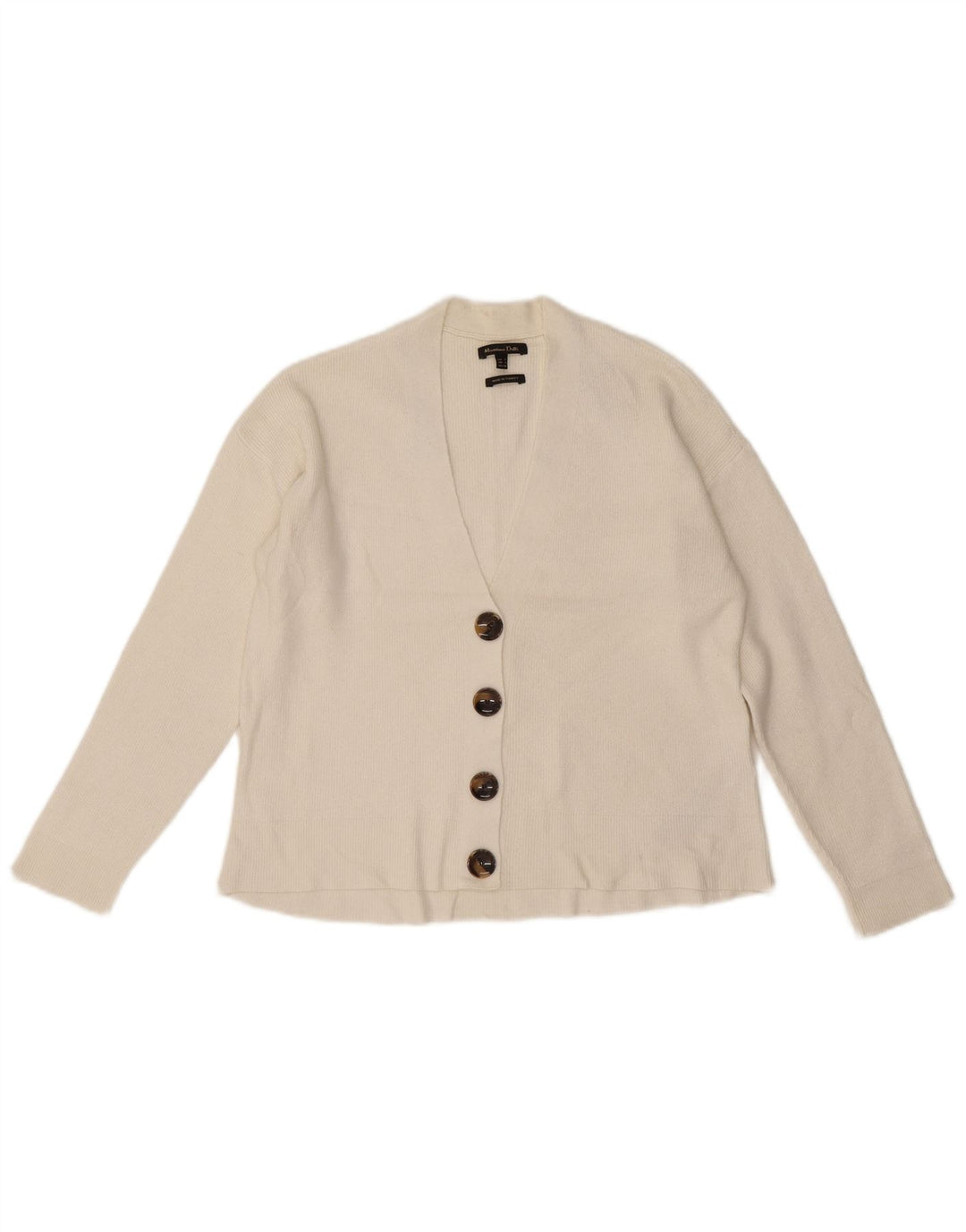 Sweter damski Massimo Dutti Crop Cardigan UK 10 Small White Wiskoza
