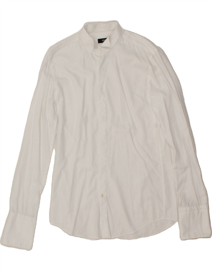 HUGO BOSS Mens Formal Shirt Size 39 Medium White Cotton Vintage Hugo Boss and Second-Hand Hugo Boss from Messina Hembry 